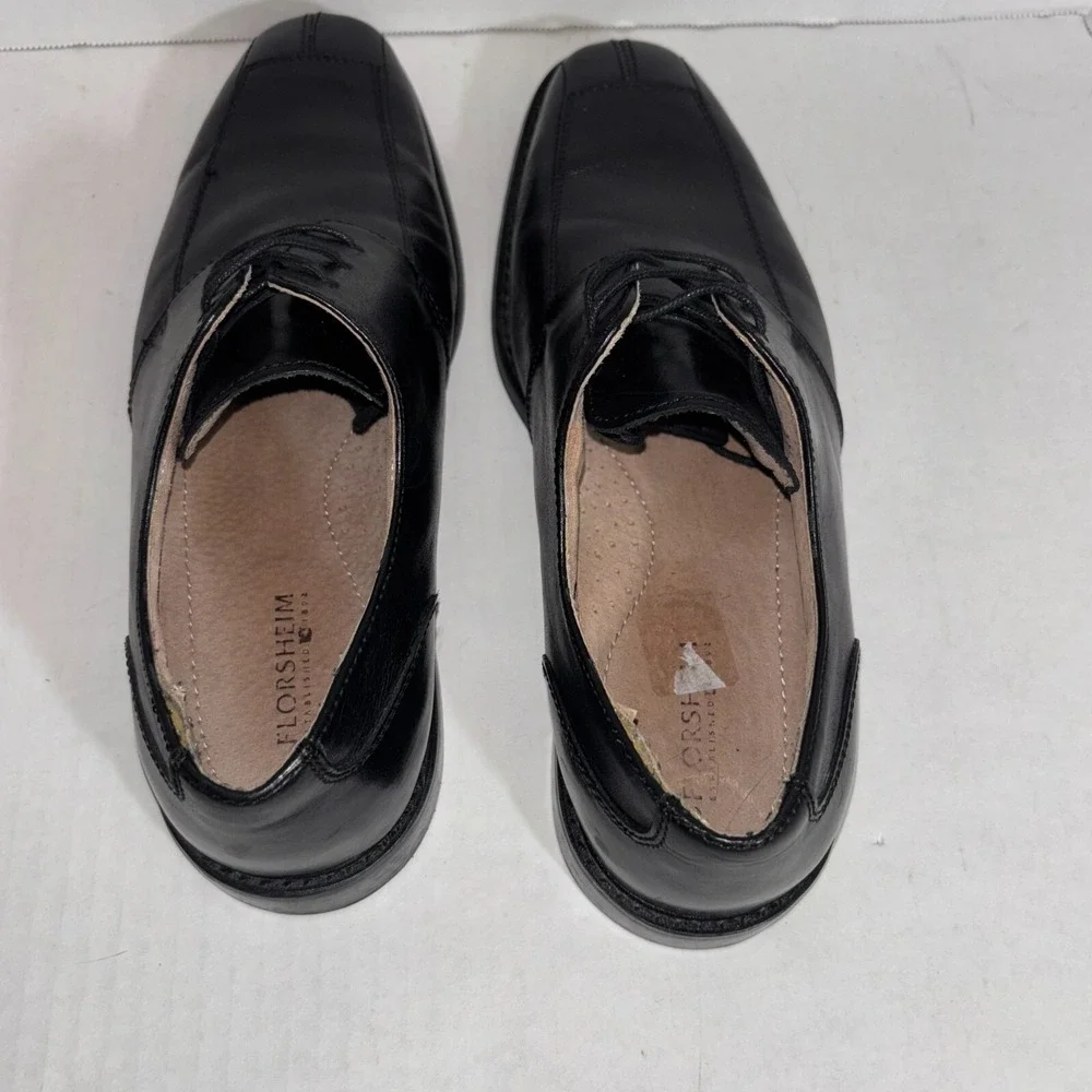 Florsheim Black Split Toe Square‎ Toe Oxfords men's size 10D
